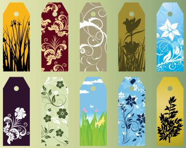 Set of bookmarks clipart