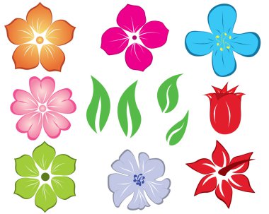 Flower set clipart