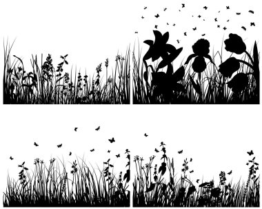 Set of grasses clipart