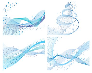 Water backgrounds set clipart