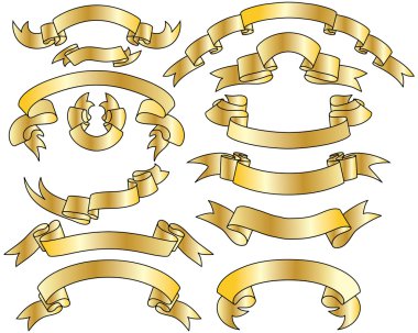 Ribbon set clipart