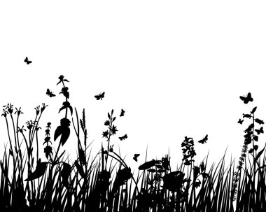 Grass meadow clipart