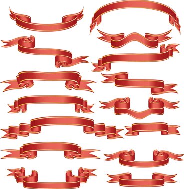 Ribbon set clipart