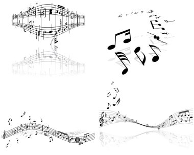 Set of music background clipart
