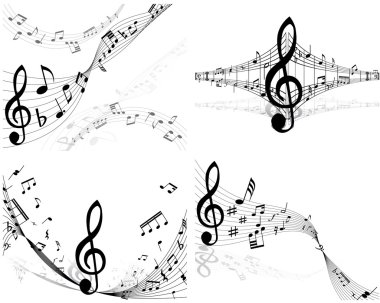 Set of music background clipart