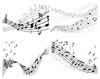 Set of music background clipart