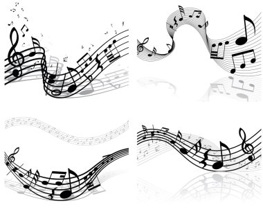Set of music background clipart