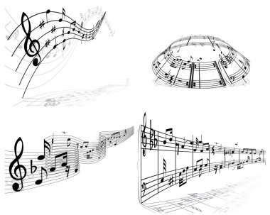 Set of music background clipart