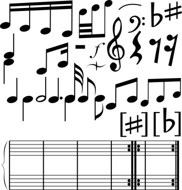 Notes set clipart