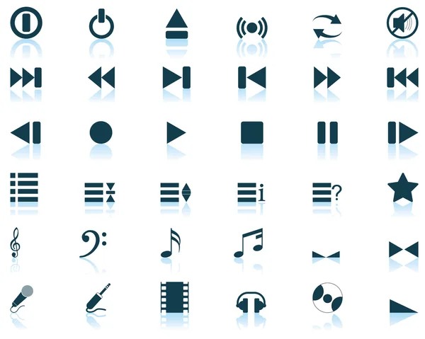 Ensemble d'icônes musicales — Image vectorielle