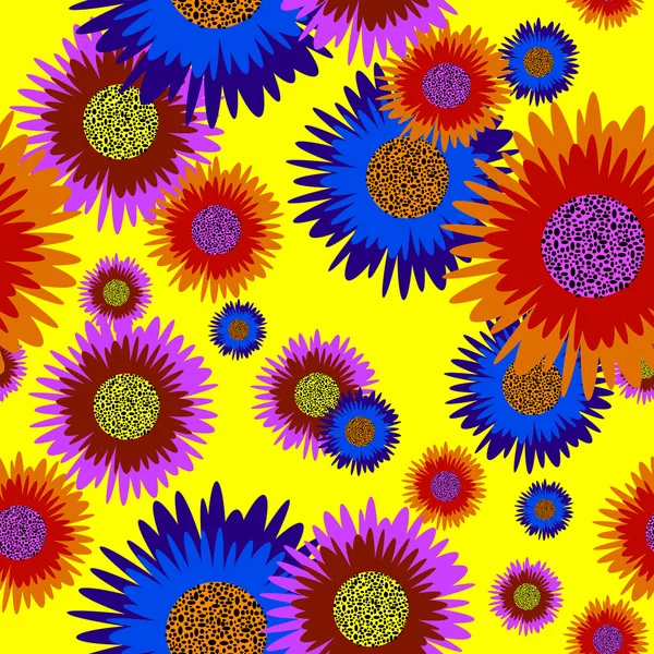 Fond de fleur sans couture — Image vectorielle