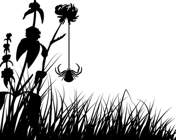 Квітка силуети — стоковий вектор