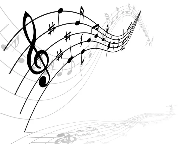 Musikaaliset muistiinpanot — vektorikuva