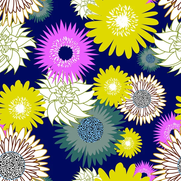 Sömlös blomma bakgrund — Stock vektor