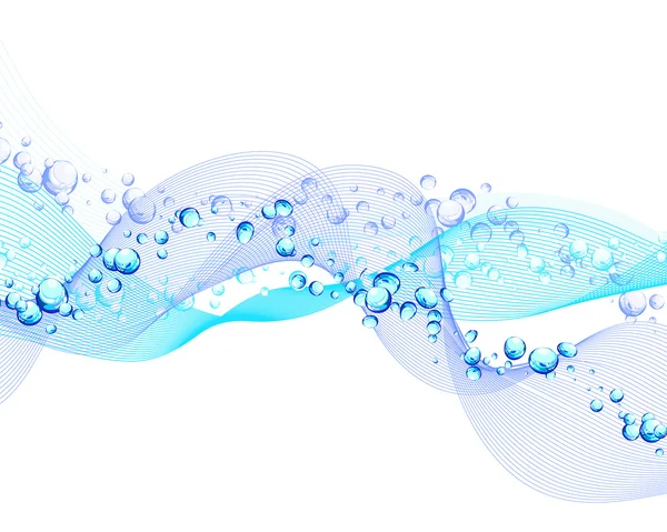 Νερό και τις φυσαλίδες — Διανυσματικό Αρχείο