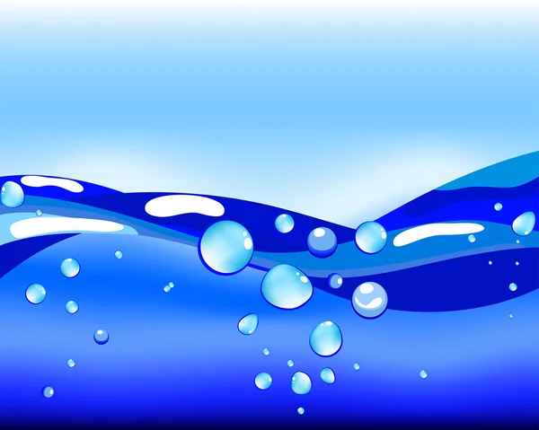 Water and bubbles — Stock Vector