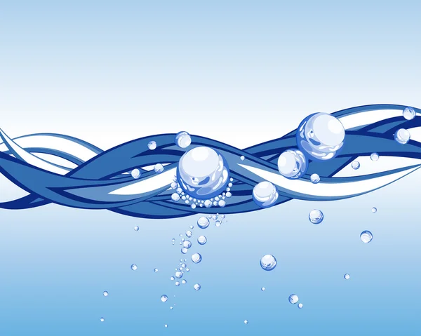 Agua y burbujas — Vector de stock