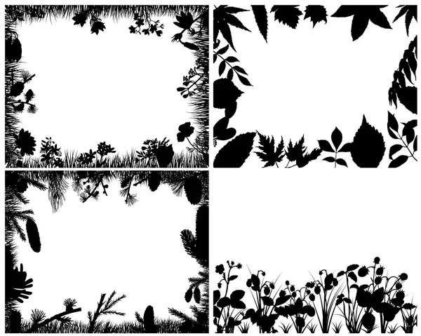 Ensemble d'herbes — Image vectorielle