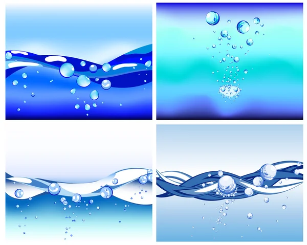 Fonds d'eau ensemble — Image vectorielle