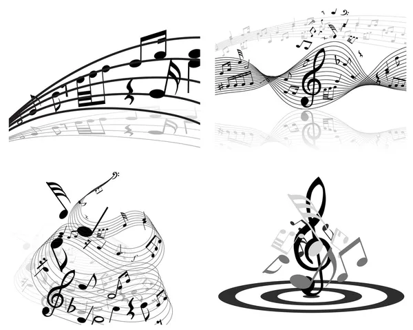 Ensemble de fond musical — Image vectorielle