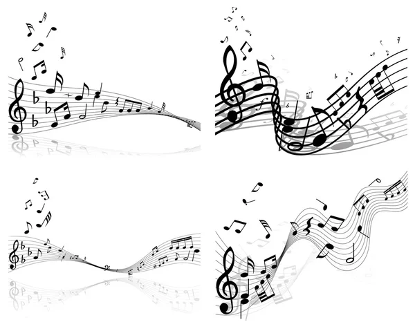 Set of music background — Stock Vector