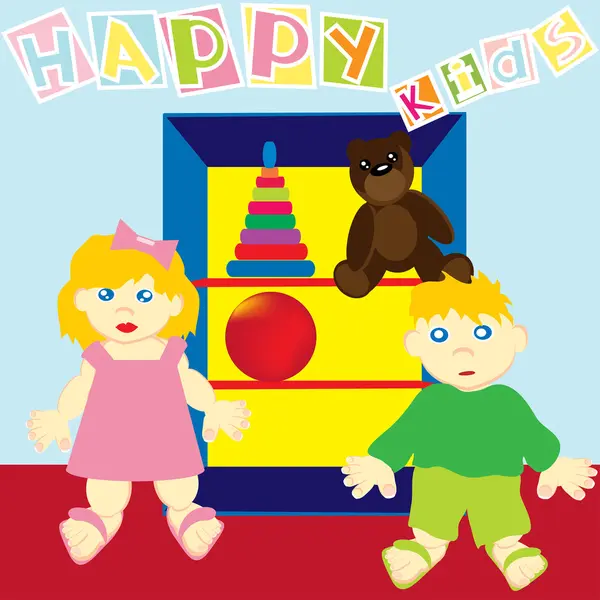 Happy kids — Stock Vector