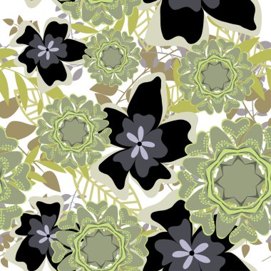 Seamless floral background clipart