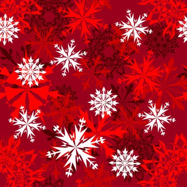 Seamless snowflakes background clipart