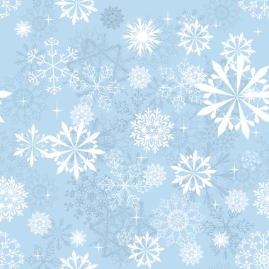 Seamless snowflakes background clipart