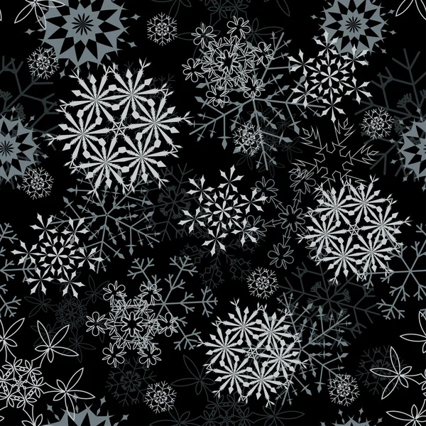 Sömlös snöflingor bakgrund — Stock vektor