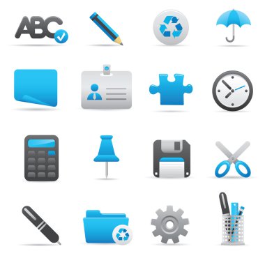 Office Icons | Indigo series 01 clipart