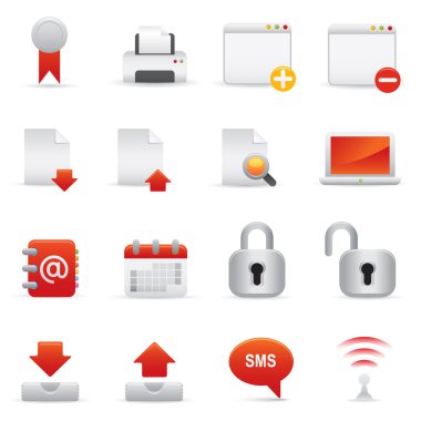 Website & Internet Icons | Red Serie 02 clipart