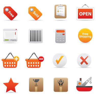 Shopping Icons | Red Serie 02 clipart