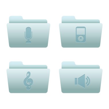 Website & Internet Icons Set | Blue Folders 05 clipart