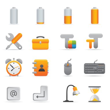 Computer Icons Set | Yellow Serie 01 clipart