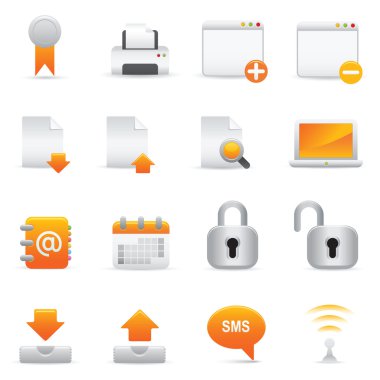 Website & Internet Icons Set | Yellow Serie 02 clipart