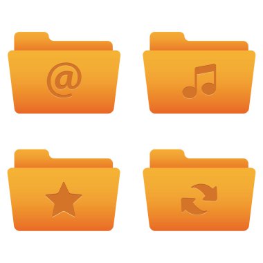 Internet Icons | Orange Folders 01 clipart