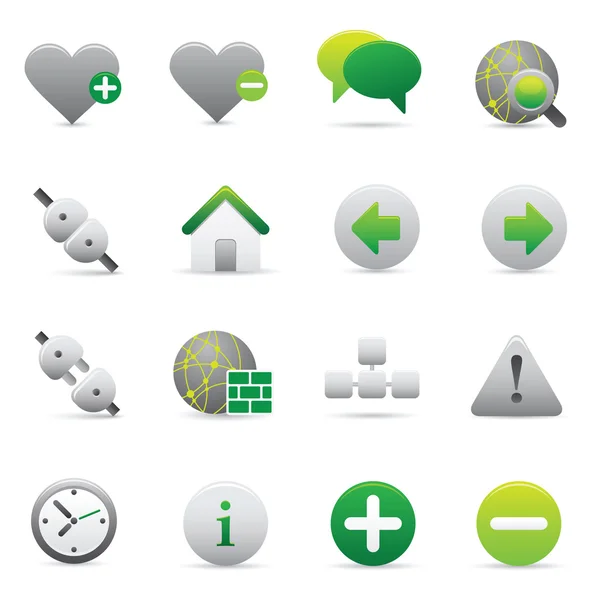 Iconos de Internet jalá Verde 05 — Archivo Imágenes Vectoriales