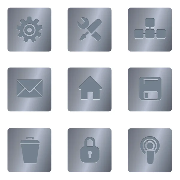Computer Icons | Steel Square 02 — Stock Vector