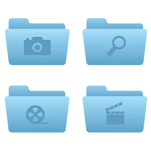Internet Icons | Light Blue Folders 06 — Stock Vector
