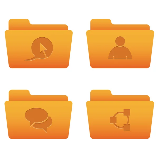 Интернет-иконки Orange Folders 02 — стоковый вектор