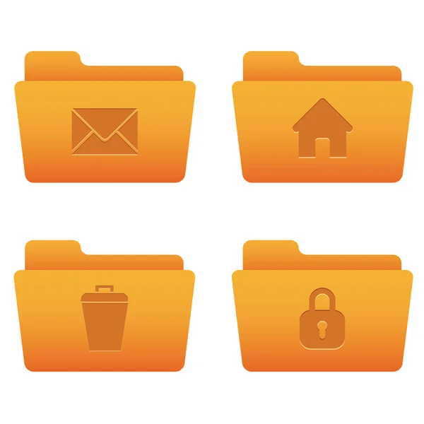 Интернет-иконки Orange Folders 04 — стоковый вектор