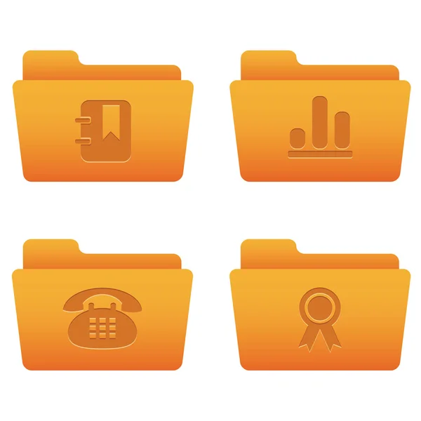 Internet pictogrammen | Oranje mappen 07 — Stockvector