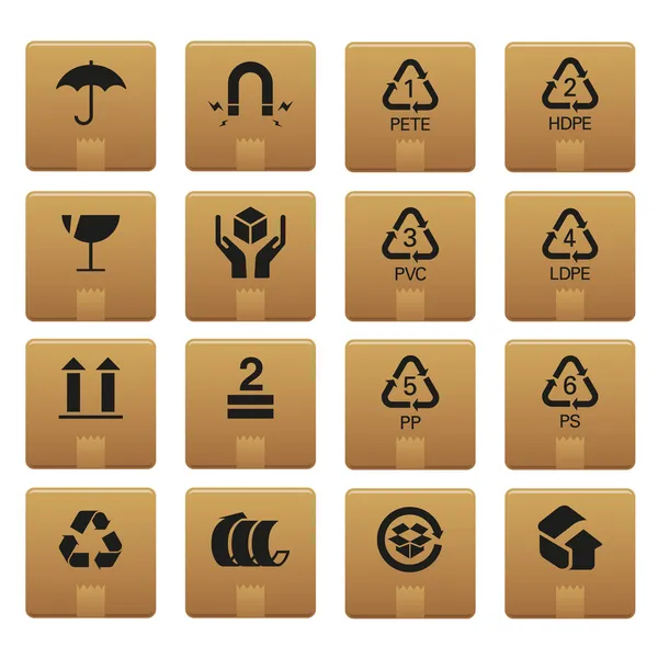 01 Packaging Icons — Stock Vector