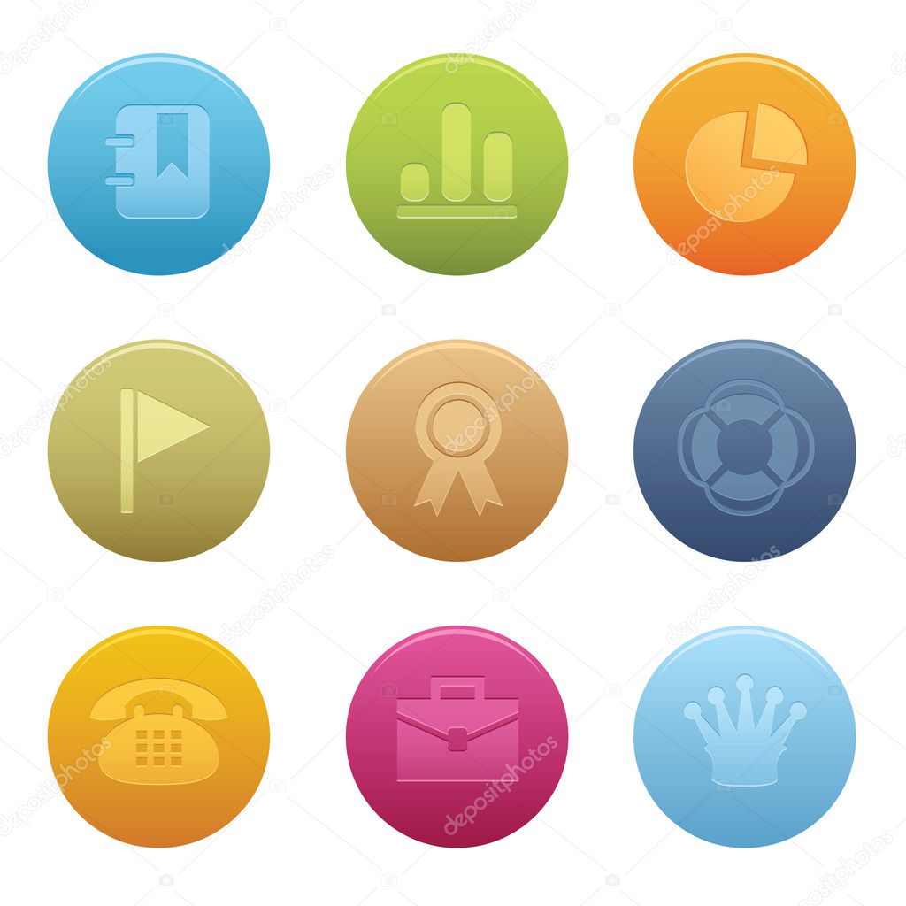 04 Circle Office Icons