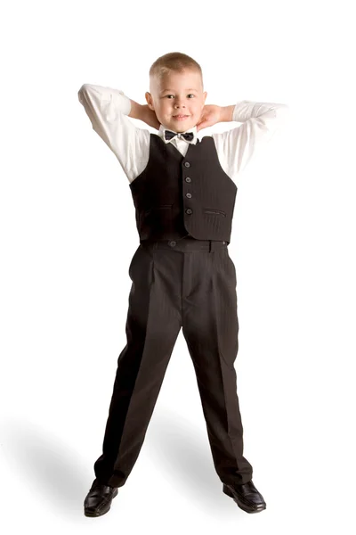 Liten pojke i uniform — Stockfoto