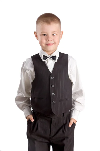 Liten pojke i uniform — Stockfoto