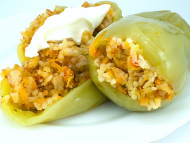 Two stuffed pepper clipart