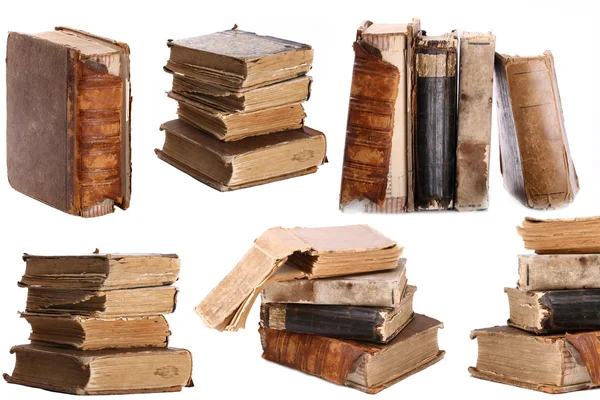 stock image Old books on white background