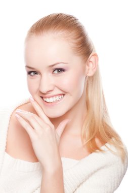 Beautiful woman on white clipart